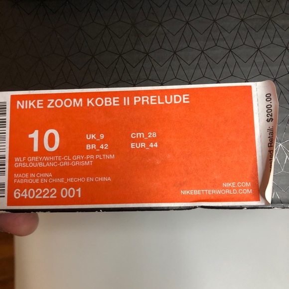 Nike Zoom Kobe 2 Prelude Mens Size 10 Deadstock Sneakers Basketball Shoes - Picture 13 of 13
